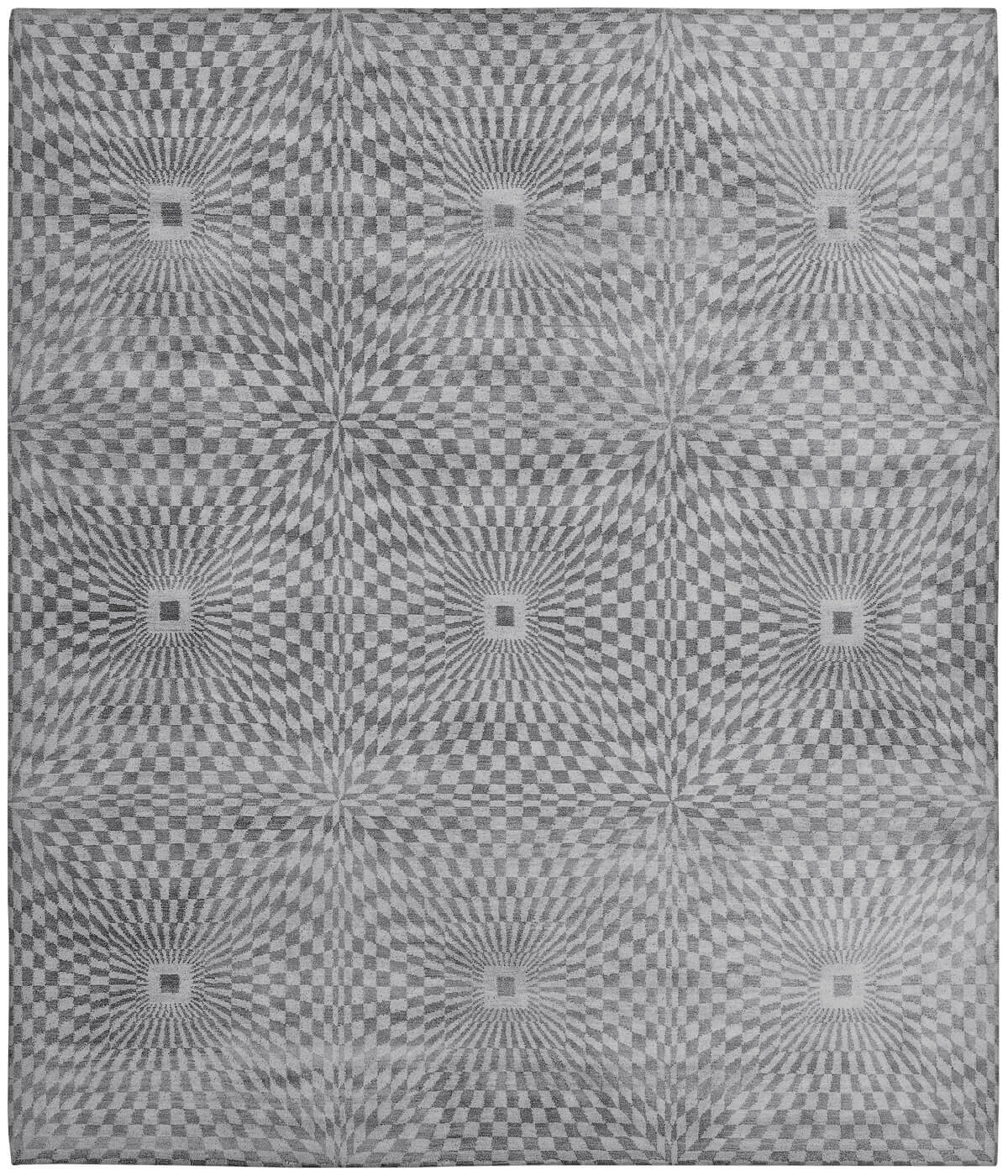 Дизайнерский ковер ручной работы Kaleidoscope серый от Яна Ката