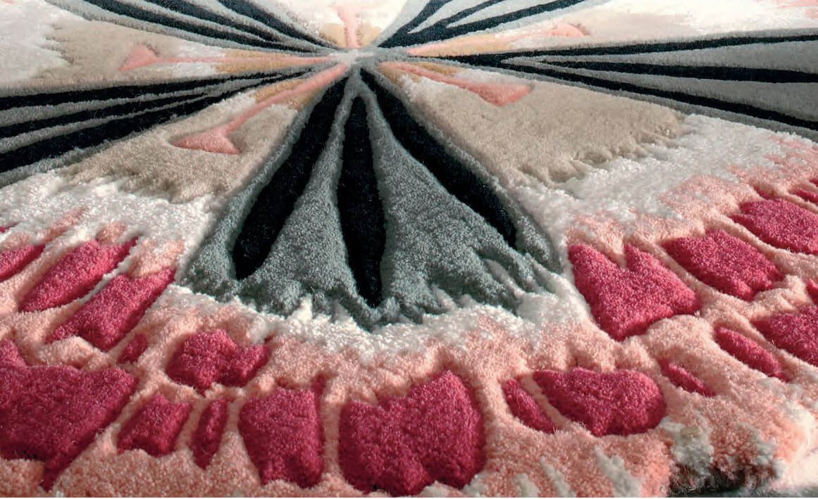 Итальянский шерстяной ковер Цветок Missoni Botanica T03 ☞ Размер: Ø 110 см
