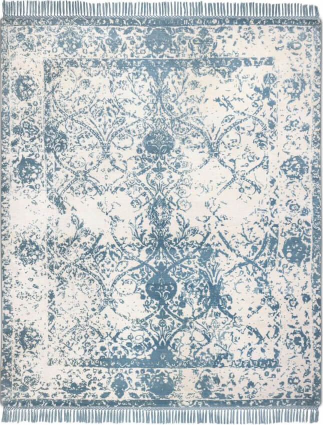 Восточный ковер Rajasthan Tibetan No.3 Light Grey Blue ☞ Размер: 150 x 240 см