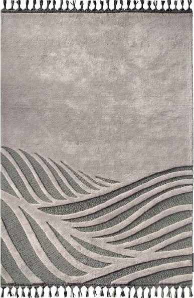 Современный серый ковер Tamara Silver
