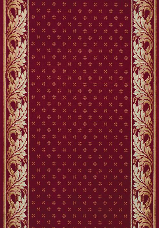 Бельгийска ковровая дорожка красного цвета Royal Aubusson ☞ Ширина рулона: 70 см