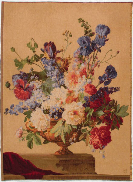 Гобелен «Букет ирисов» Bouquet Iris Clair Background ☞ Размер: 110 x 150 см