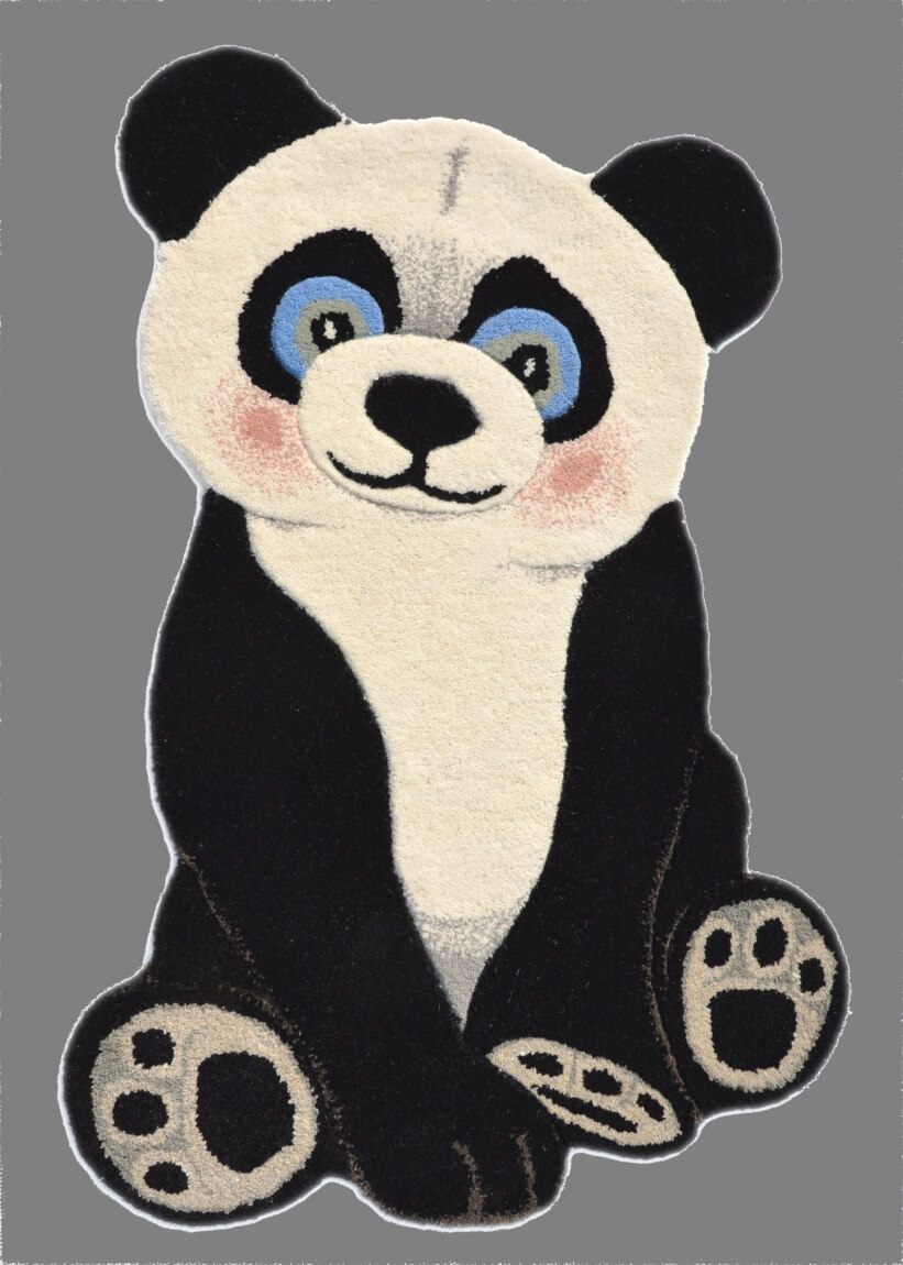 Ковер Панда ручной работы Animals Panda Black/White
