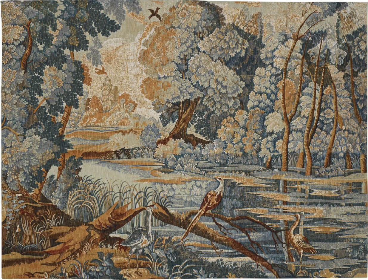 Гобелен «Деревья на фоне реки» Verdure Bord De Riviere ☞ Размер: 148 x 190 см