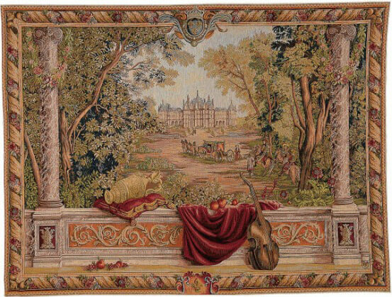 Гобелен «Растительность в замке» Verdure Au Chateau ☞ Размер: 110 x 150 см