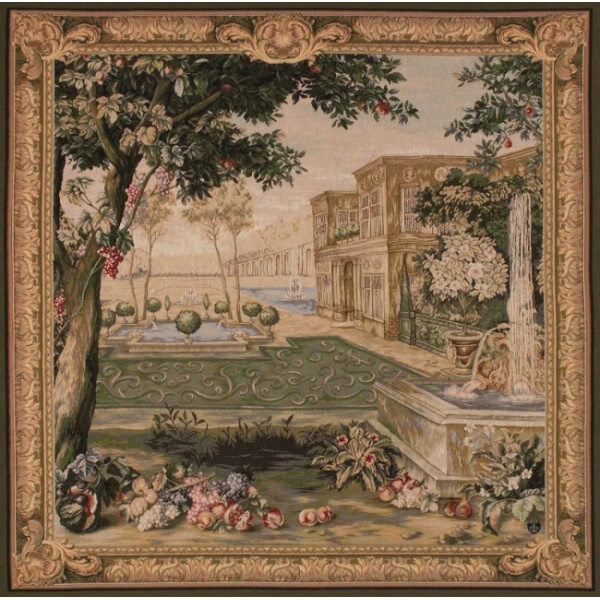 Гобелен «Фонтан» Verdure Fontaine Вар. #2 ☞ Размер: 150 x 150 см