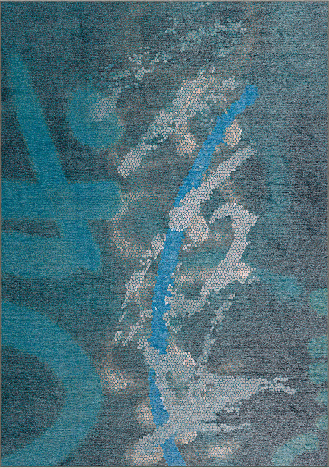 Абстрактный ковер синего цвета Atelier 4479-64