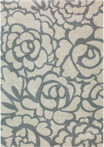 Серый ковер с розами Spheric Rose
