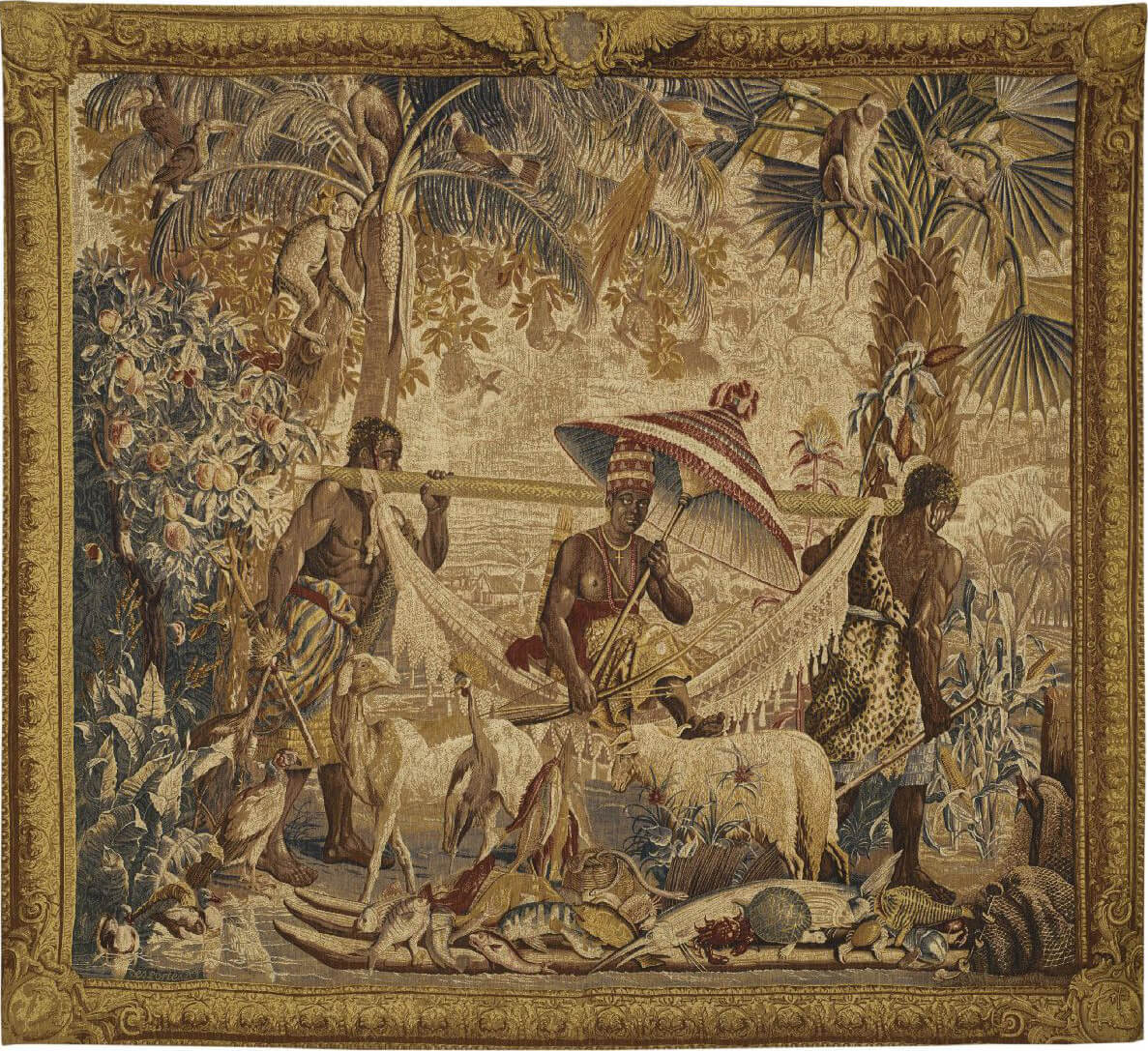 Гобелен «Король и его слуга» Le Roi Porte ☞ Размер: 222 x 243 см