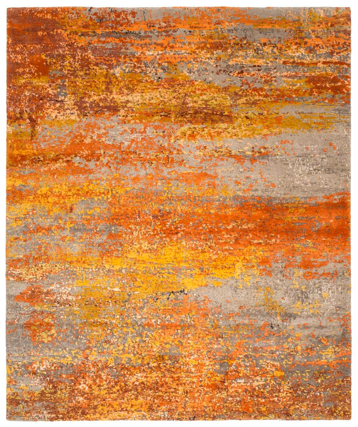 Дизайнерский ковер ручной работы Artwork 27 оранжевый от Яна Ката
