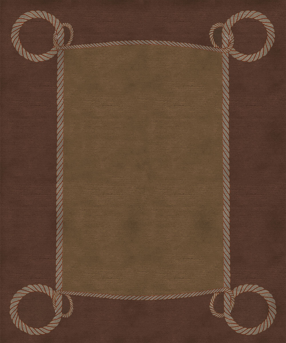 Дизайнерский ковер из шерсти и шелка Portocervo Brown