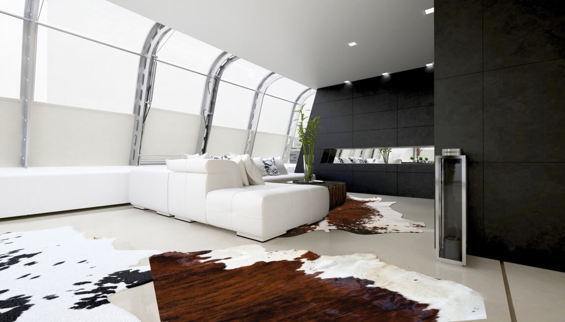 Шкура Brown And White Cowhide Naturale Tricolore Италия