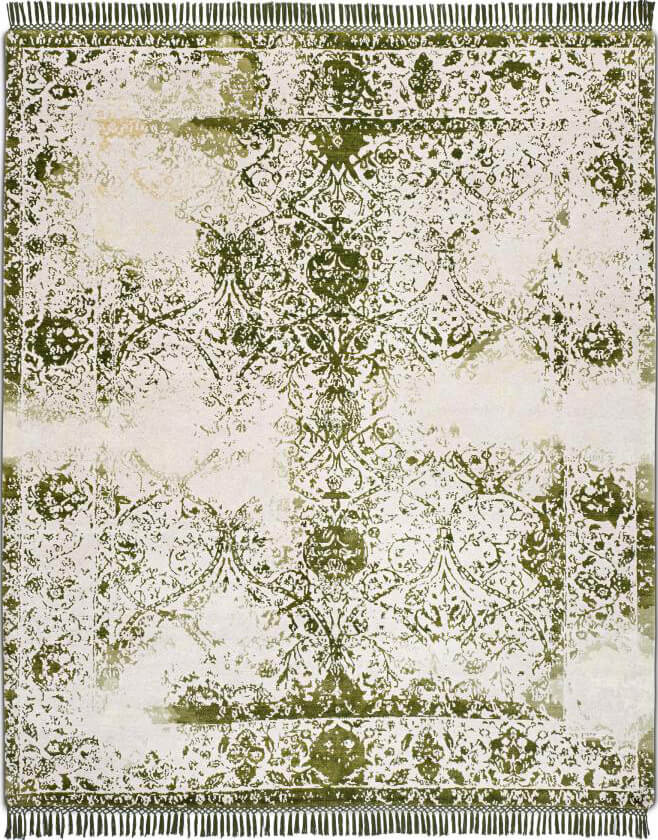 Оливковый ковер Rajasthan Tibetan Doma No.3 Olive Green ☞ Размер: 270 x 360 см