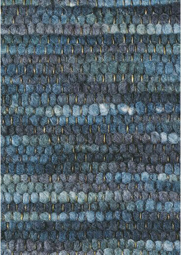 Синий безворсовый ковер ручной работы COBRA 29408