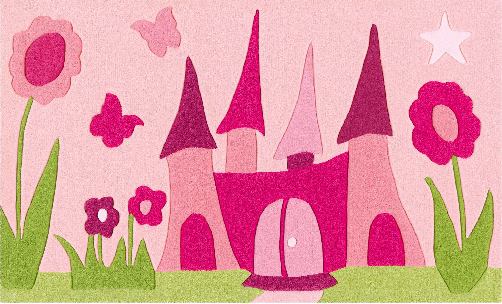 Розовый ковер для детской комнаты Joy 4191-44