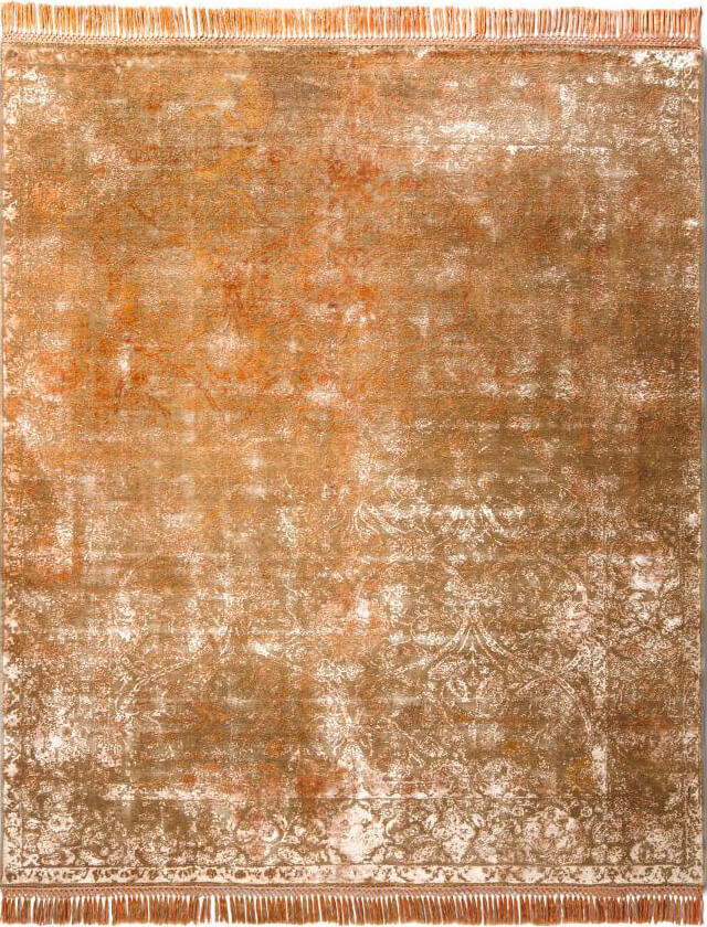 Винтажный ковер Rajasthan ZeroPile No.3 Ex Cooper Orange col.2 ☞ Размер: 180 x 270 см