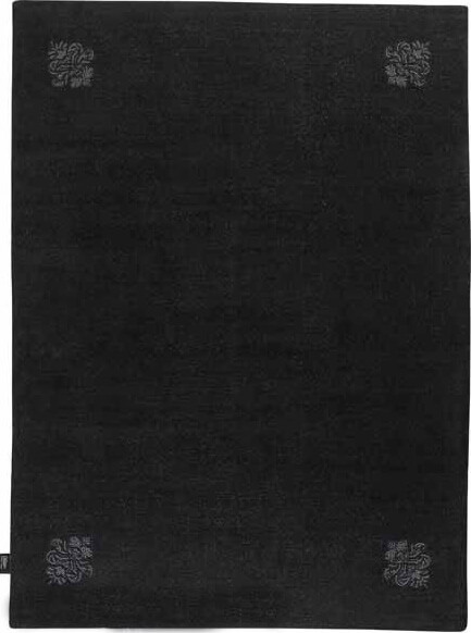 Дизайнерский ковер из шерсти с камнями Swarovski Queen Black