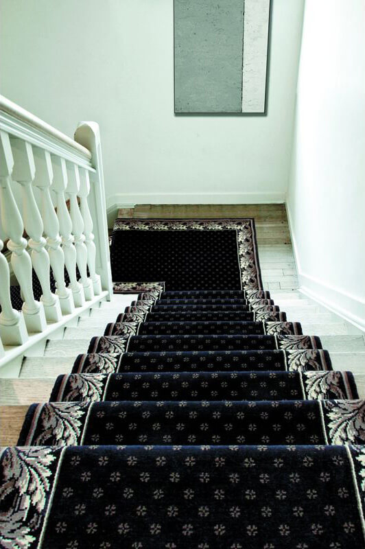 Бельгийска ковровая дорожка черная Royal Aubusson ☞ Ширина рулона: 90 см