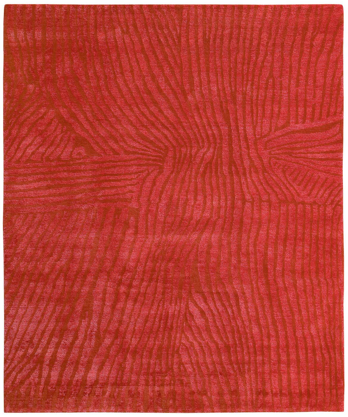 Дизайнерский ковер ручной работы Gilio красный от Яна Ката