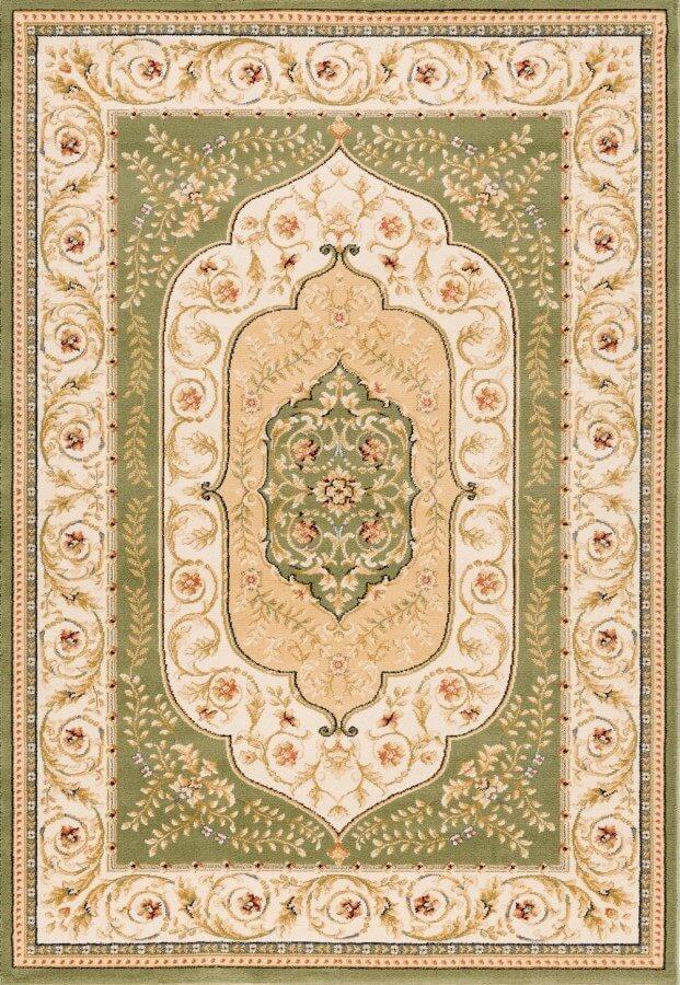 Бежево-зеленый ковер Kashan 16111/044
