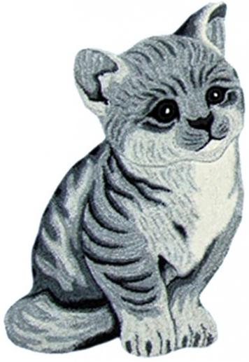 Итальянский ковер серого цвета Animals Cat Grey