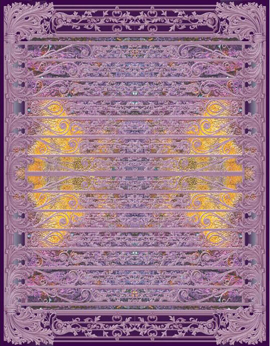 Элитный шерстяной ковер Edem фиолетового цвета