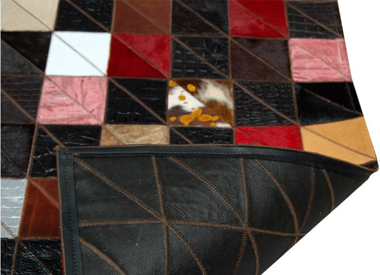 Ковер из натуральной кожи и шкур Mosaic Multicolour - цвет №4
