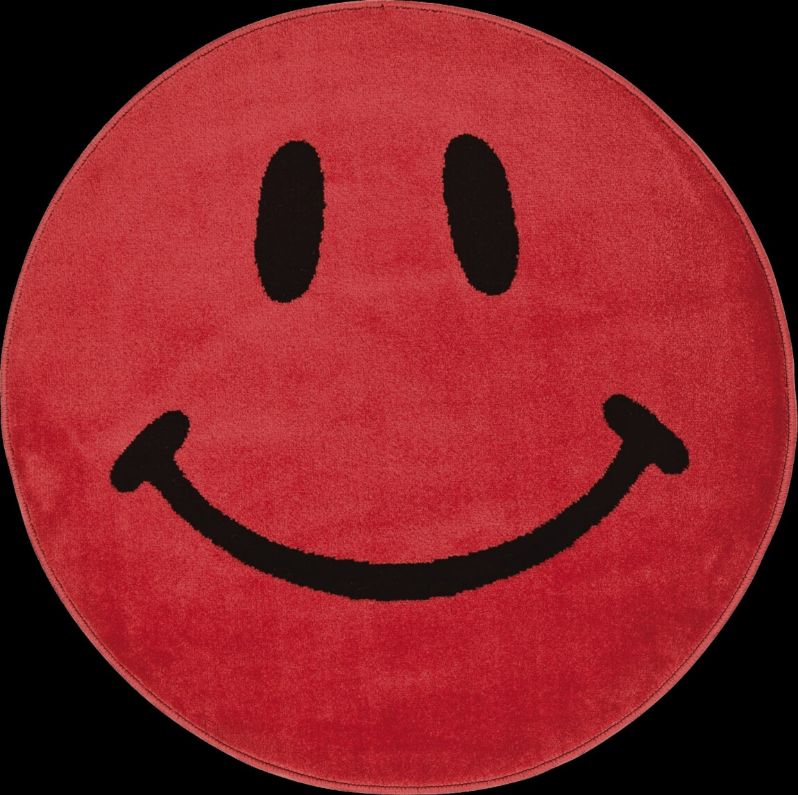 Круглый ковер красного цвета Smile Red