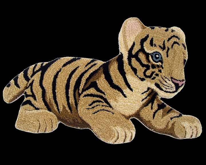 Ковер Тигр из натуральной шерсти Animals Tiger Toy Natural