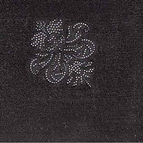 Дизайнерский ковер из шерсти с камнями Swarovski Queen Black