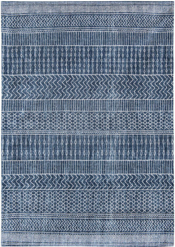 Ковер с геометрическим узором Scarab Blue ☞ Размер: 230 x 330 см