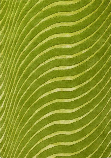 Рельефный зеленый ковер Nadir 190 ☞ Размер: 170 x 240 см