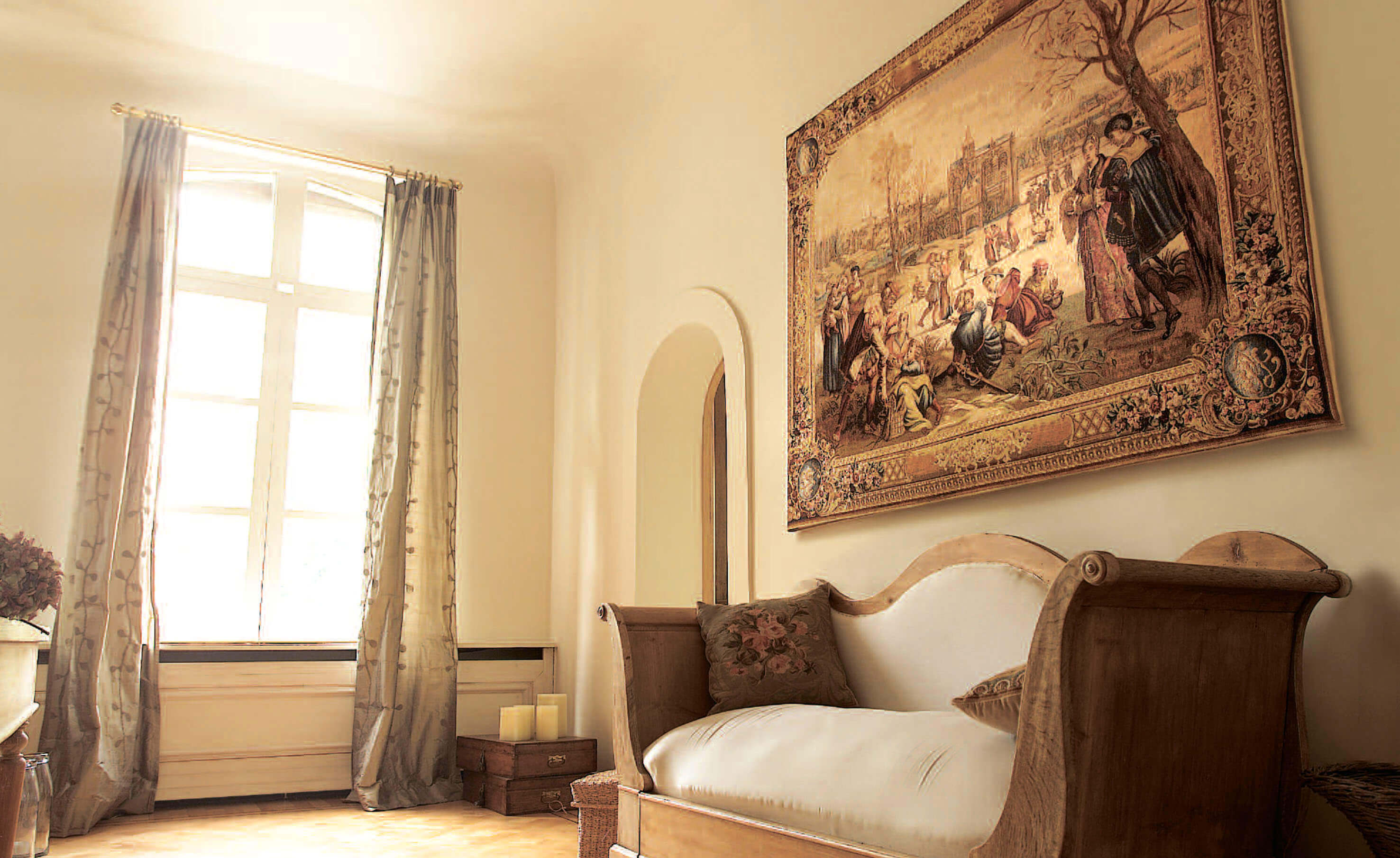 Французский гобелен ручной работы Promenade Napoleonienne ☞ Размер: 150 x 200 см