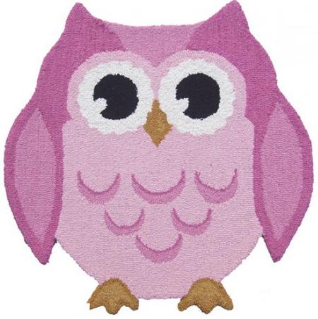 Шерстяной ковер в детскую Animals Owl Pink
