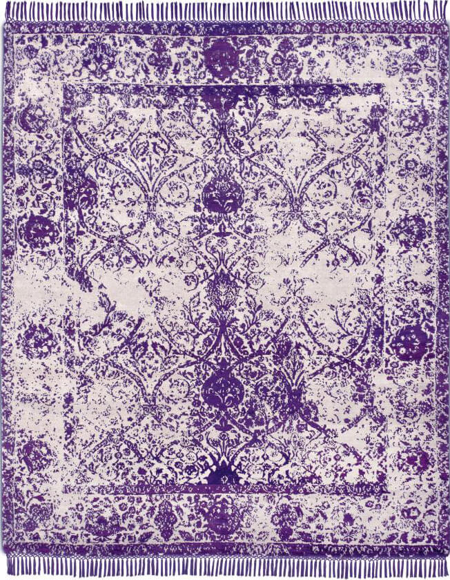 Ковер из шерсти и шелка Rajasthan Tibetan Doma No.3 Deep Purple ☞ Размер: 210 x 210 см