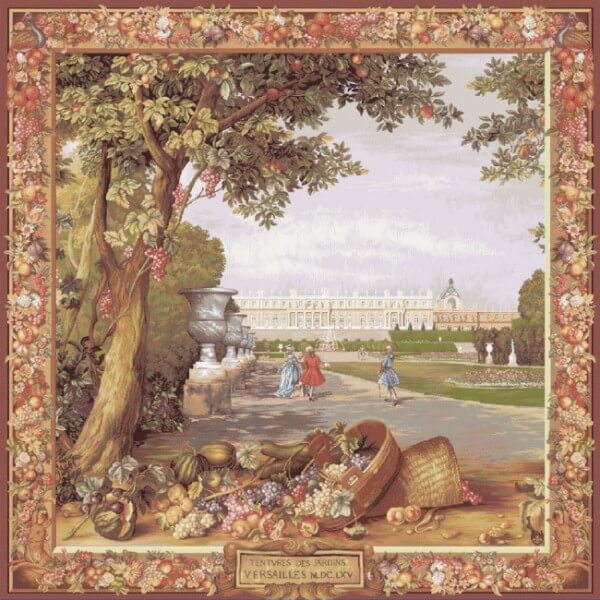 Гобелен «Версаль» квадратный Versailles ☞ Размер: 150 x 150 см