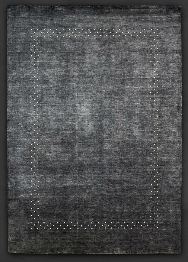 Натуральный шерстяной ковер Charcoal Grey Lana ☞ Размер: 140 x 200 см