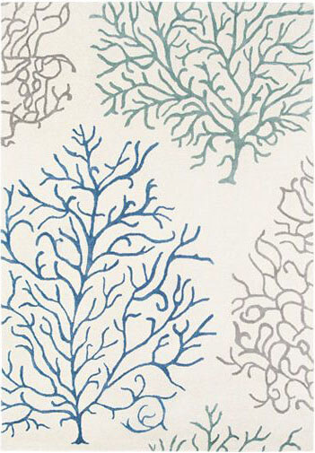 Ковер ручной работы из шерсти  Sanderson Coral-Marine-Blue
