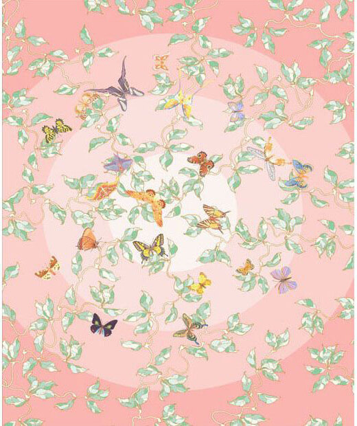 Дизайнерский ковер ручной работы Butterfly Paradise с бабочками