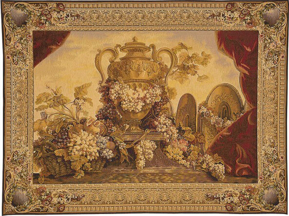 Гобелен «Виноград и ваза» Vase Et Raisins ☞ Размер: 150 x 200 см