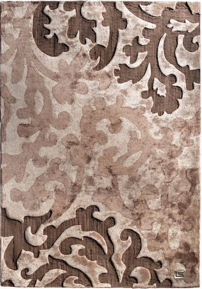 Рельефный коричневый ковер Mecca Choco