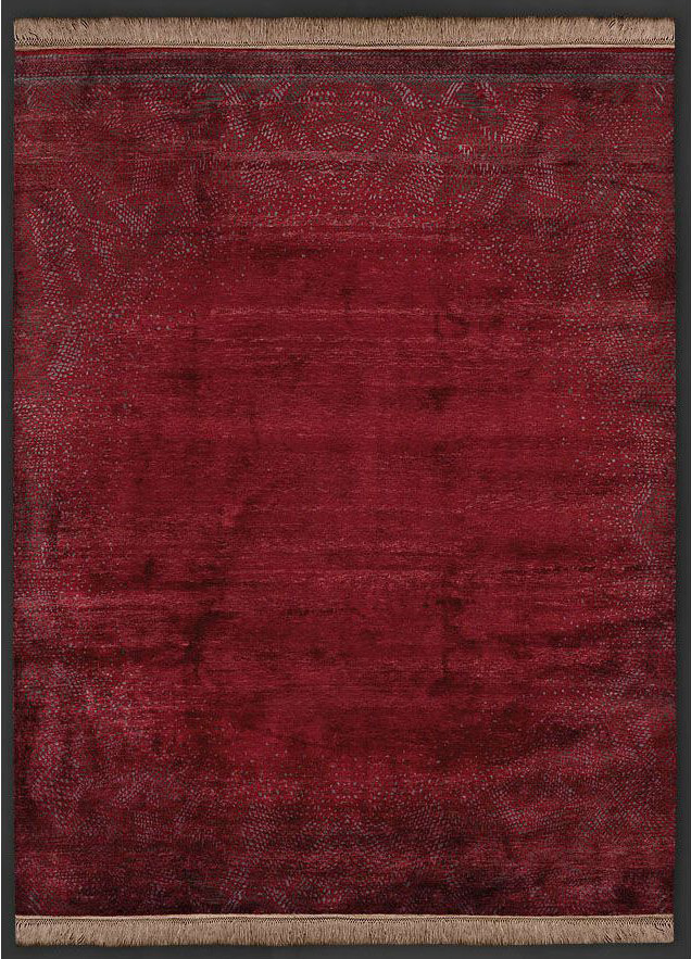 Ковер из шелка Red Aurelia Mirror ☞ Размер: 140 x 200 см