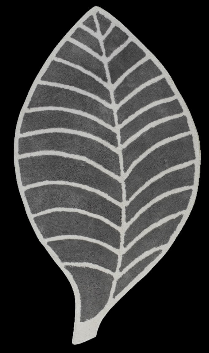 Итальянский ковер Leaf Grey/Ivory серого цвета