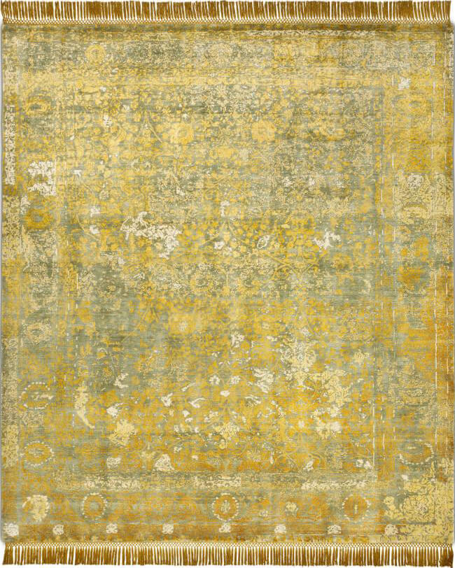 Ковер Rajasthan No.10 Obvious Gold on Grey Green