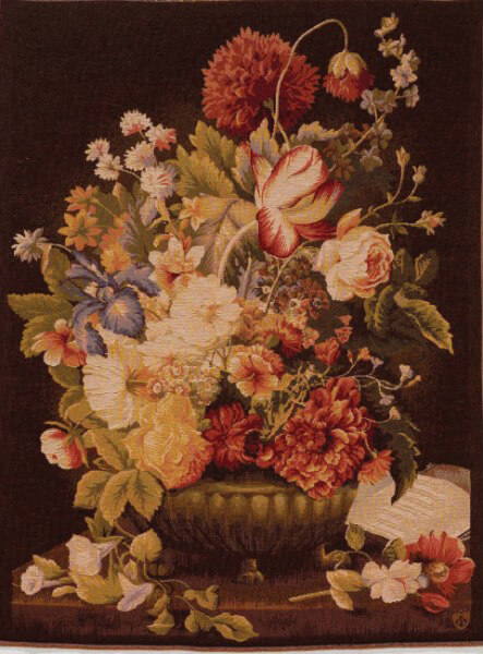 Гобелен «Букет тюльпанов» Bouquet Tulipe Fonce Background