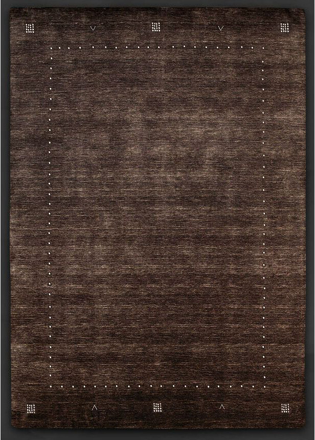 Натуральный шерстяной ковер Dark Brown Lana ☞ Размер: 250 x 300 см