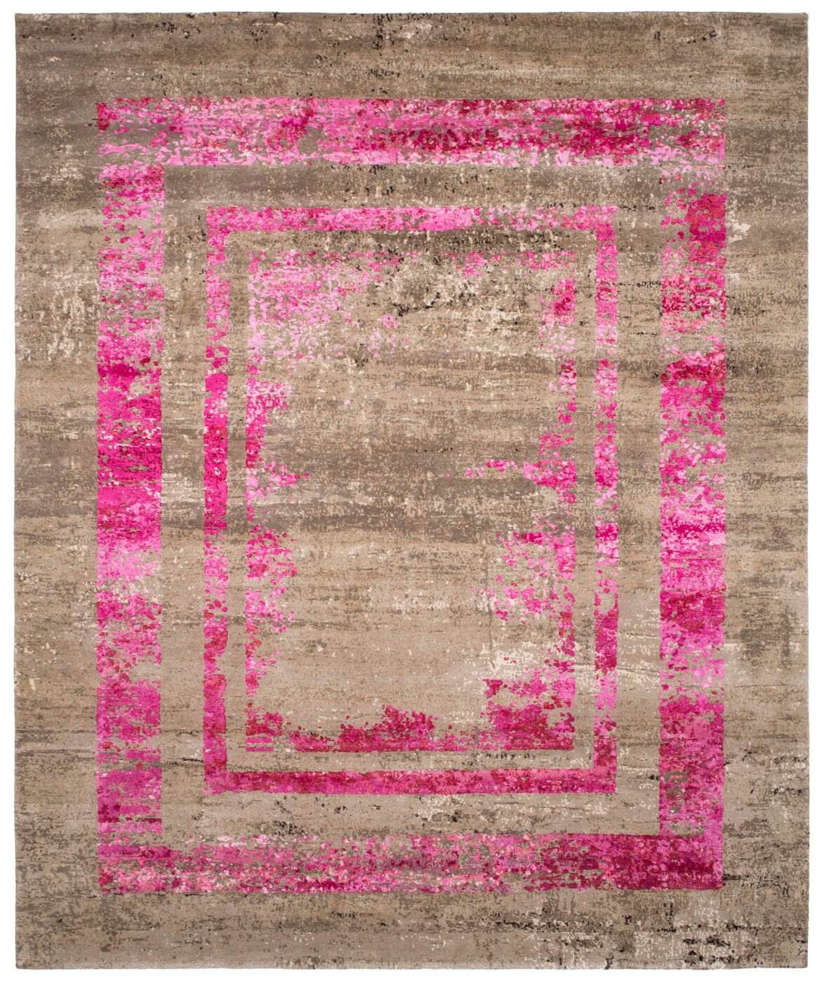 Элитный ковер ручной работы Artwork 27 Triple Border розовый