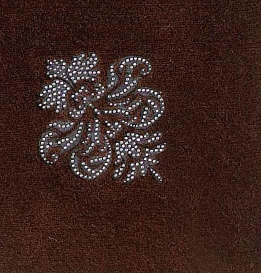 Дизайнерский шерстяной ковер с камнями Swarovski Queen Brown