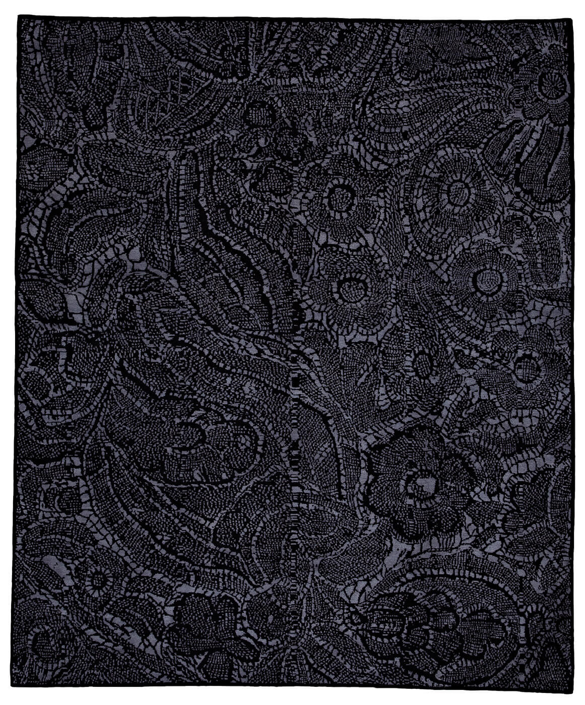 Ковер Lace черный из коллекции Яна Ката в стиле модерн