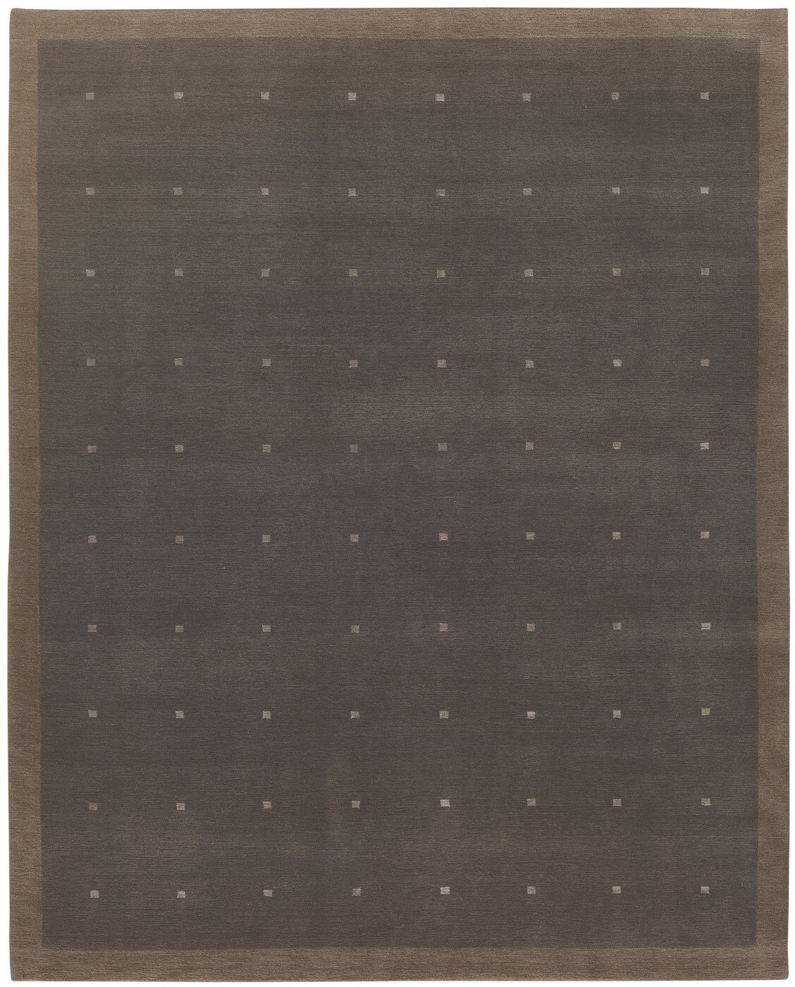 Дизайнерский ковер ручной работы Symbol Border серый от Яна Ката